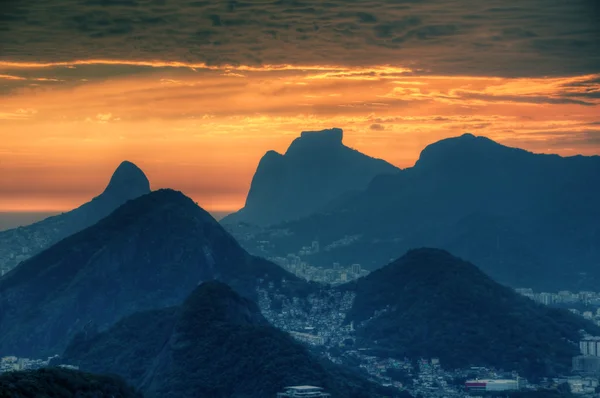 Rio zonsondergang — Stockfoto