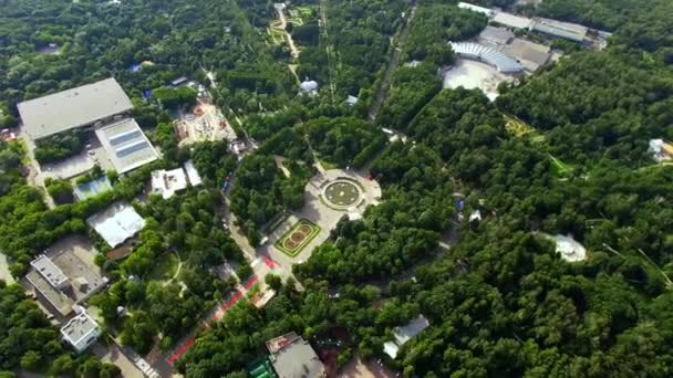 Sokolniki distrito, Moscú verano, Vista aérea — Vídeos de Stock