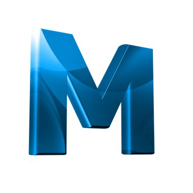 Mavi 3d yazı tipi