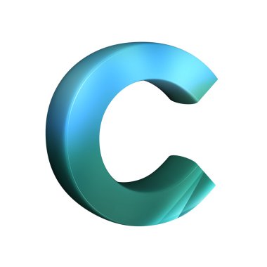 güzel mavi 3d yazı tipi