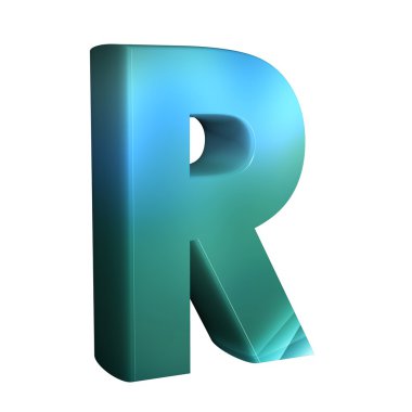 güzel mavi 3d yazı tipi