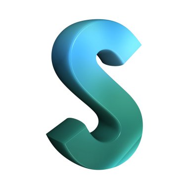 güzel mavi 3d yazı tipi