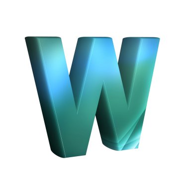 güzel mavi 3d yazı tipi