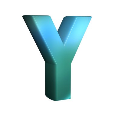 güzel mavi 3d yazı tipi