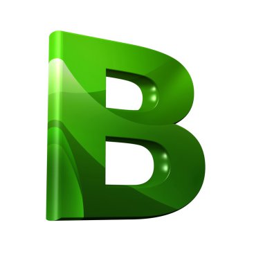 Yeşil 3d yazı tipi