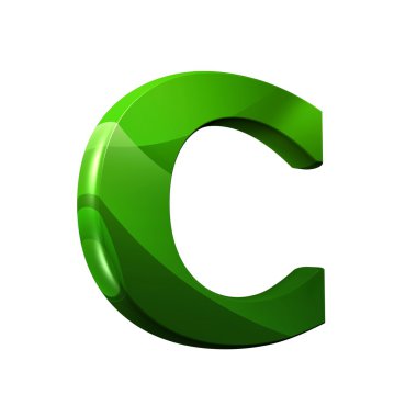 Yeşil 3d yazı tipi