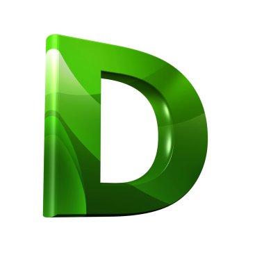 Yeşil 3d yazı tipi