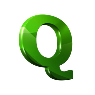 Yeşil 3d yazı tipi