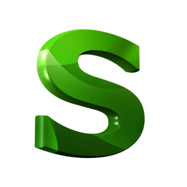 Yeşil 3d yazı tipi