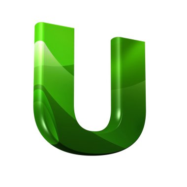 Yeşil 3d yazı tipi