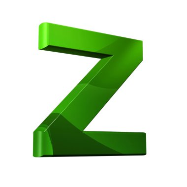 Yeşil 3d yazı tipi