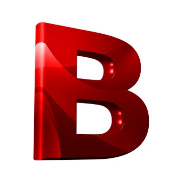 Kırmızı 3d yazı