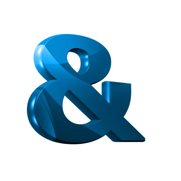 Синий 3D шрифт — стоковое фото