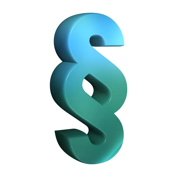 Mooie blauwe 3D-lettertype — Stockfoto