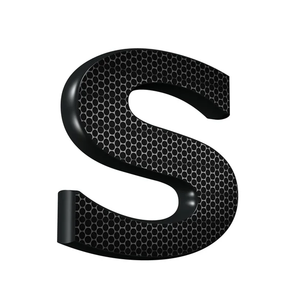 3D-koolstof lettertype — Stockfoto