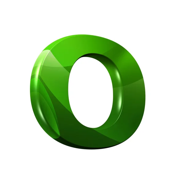 Зеленый 3D шрифт — стоковое фото