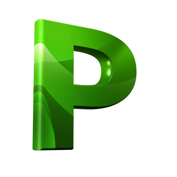 Grønn 3D-font – stockfoto