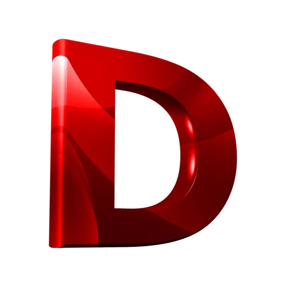 Красный 3D шрифт — стоковое фото