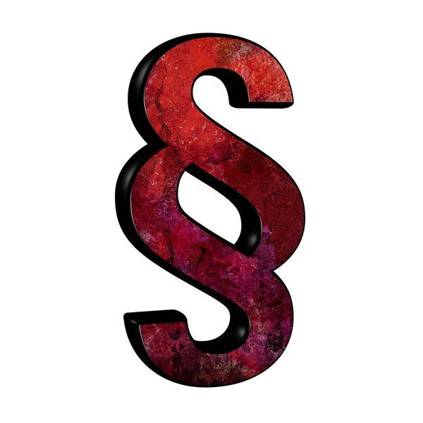 Červená 3d grunge font — Stock fotografie