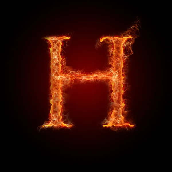 Brandende vuur lettertype — Stockfoto