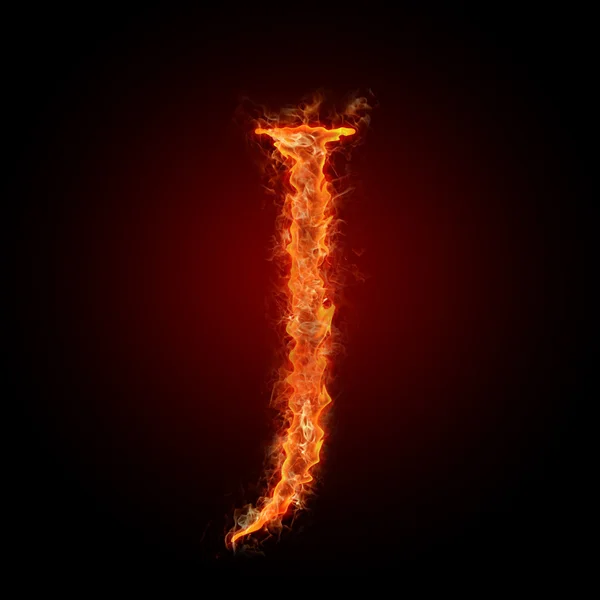 Burning fire font — Stock Photo, Image