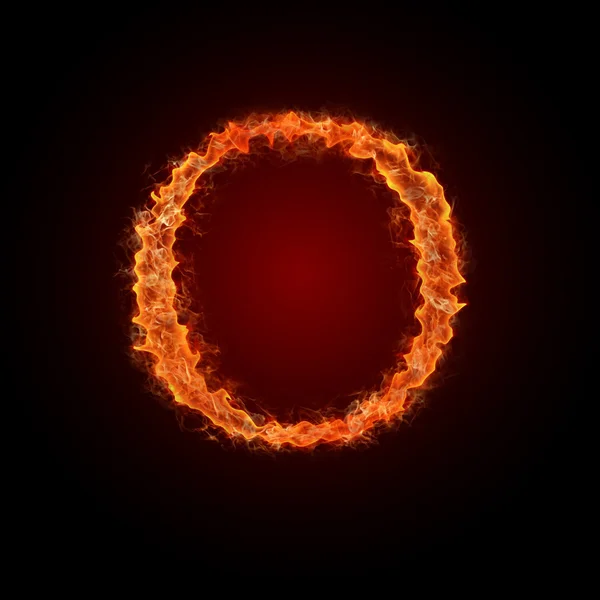 Burning fire font — Stock Photo, Image