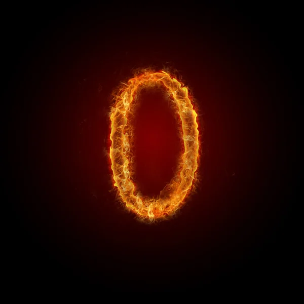 Burning fire font — Stock Photo, Image