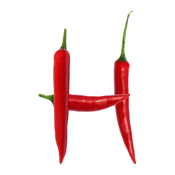 Red hot chili pepper font — Stock Photo, Image