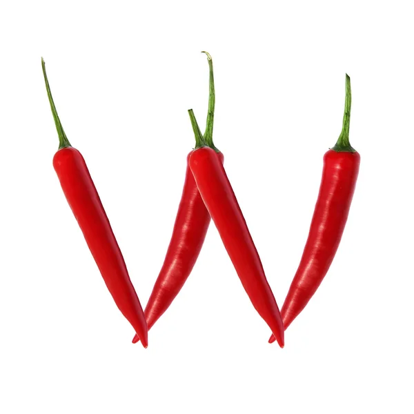 Red hot chili peper lettertype — Stockfoto