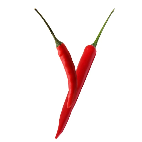 Red hot chili pepper font — Stock Photo, Image