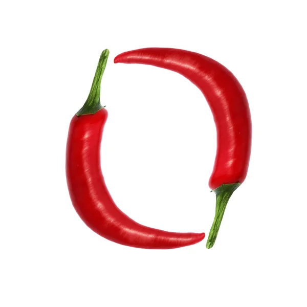 Κόκκινο καυτό πιπέρι τσίλι γραμματοσειρά Εικόνα Αρχείου