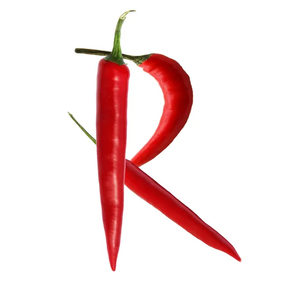 Red hot chili pepper font Stock Image