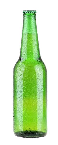 Bierfles geïsoleerd — Stockfoto