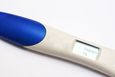 positive digital pregnancy test clipart