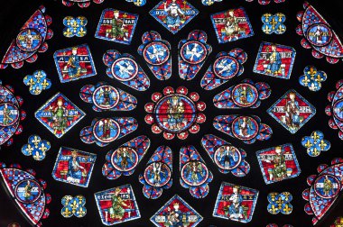 Chartres - Cathedral interior, rose window clipart