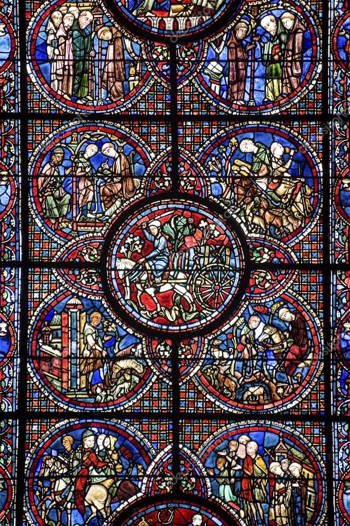 Chartres Cathedral Stained Glass Window Stock Editorial Photo C Clodio