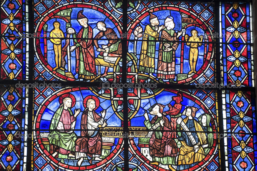 Chartres Cathedral Stained Glass Stock Photo C Clodio