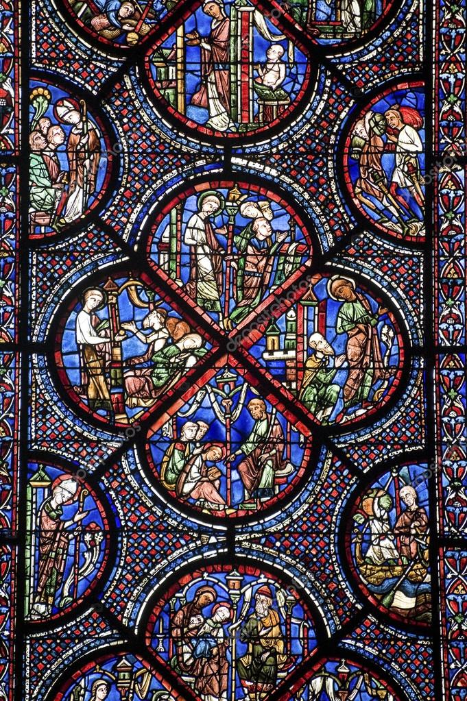Chartres Cathedral Stained Glass Stock Photo C Clodio
