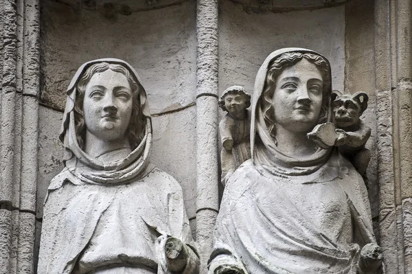 Rouen - Catedral exterior, detalhe — Fotografia de Stock