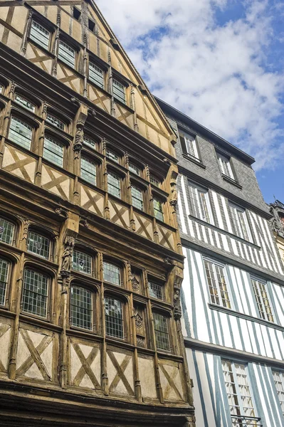 Rouen - exteriér hrázděných domů — Stock fotografie