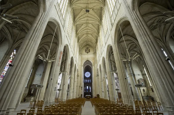 Gisors (Normandii) - wnętrze kościoła gotycka — Zdjęcie stockowe