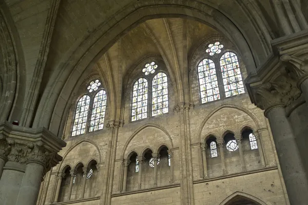 Saint-Leu (Pikárdia) - gótikus templom belső — Stock Fotó