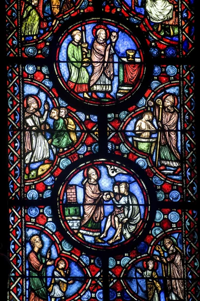 Beauvais (Picardie) - Cathedral, stained glass — Stock Photo, Image