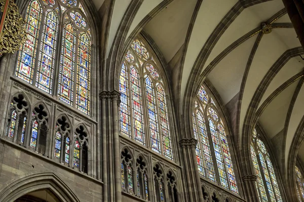 Štrasburk - gotická katedrála, interiér — Stock fotografie