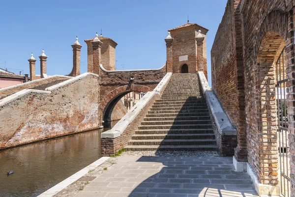 Comacchio - Ponte famoso — Foto Stock