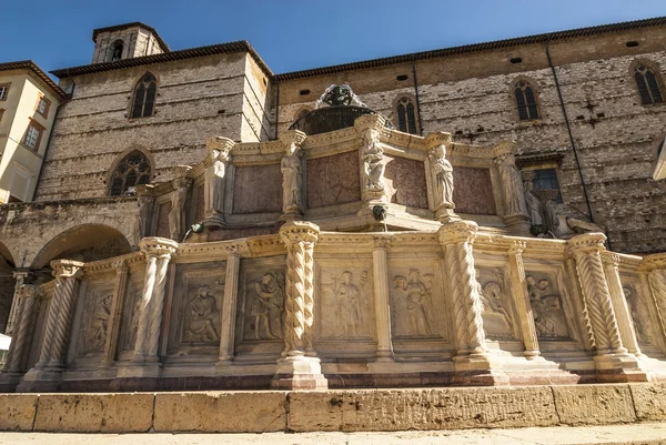Perugia - monumentalna fontanna — Zdjęcie stockowe
