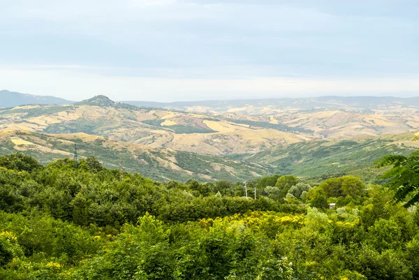 Panoramatický pohled z Abbadia San Salvatore (Toskánsko) — Stock fotografie