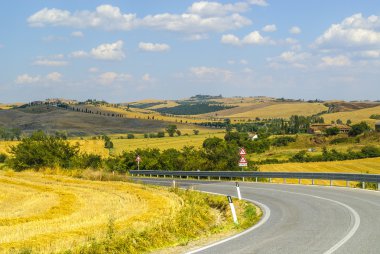 Girit senesi, val d'orcia karakteristik manzara