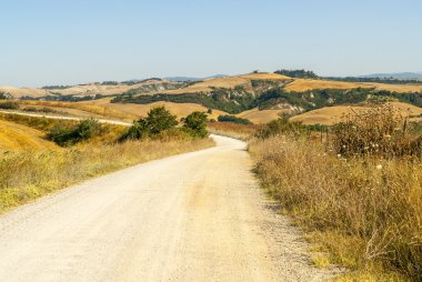 Girit senesi, val d'orcia karakteristik manzara