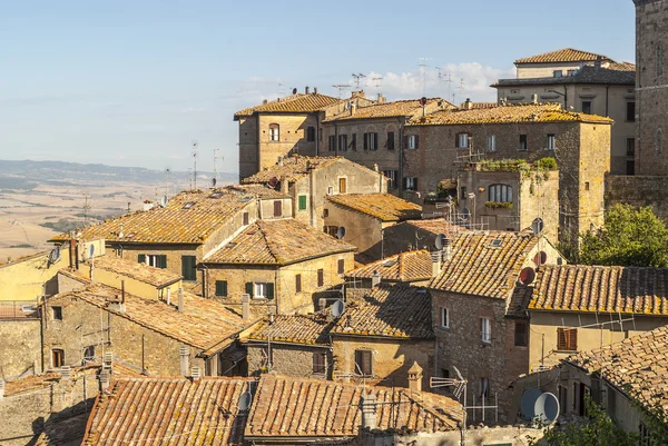 Weergave van volterra en landschap — Stockfoto